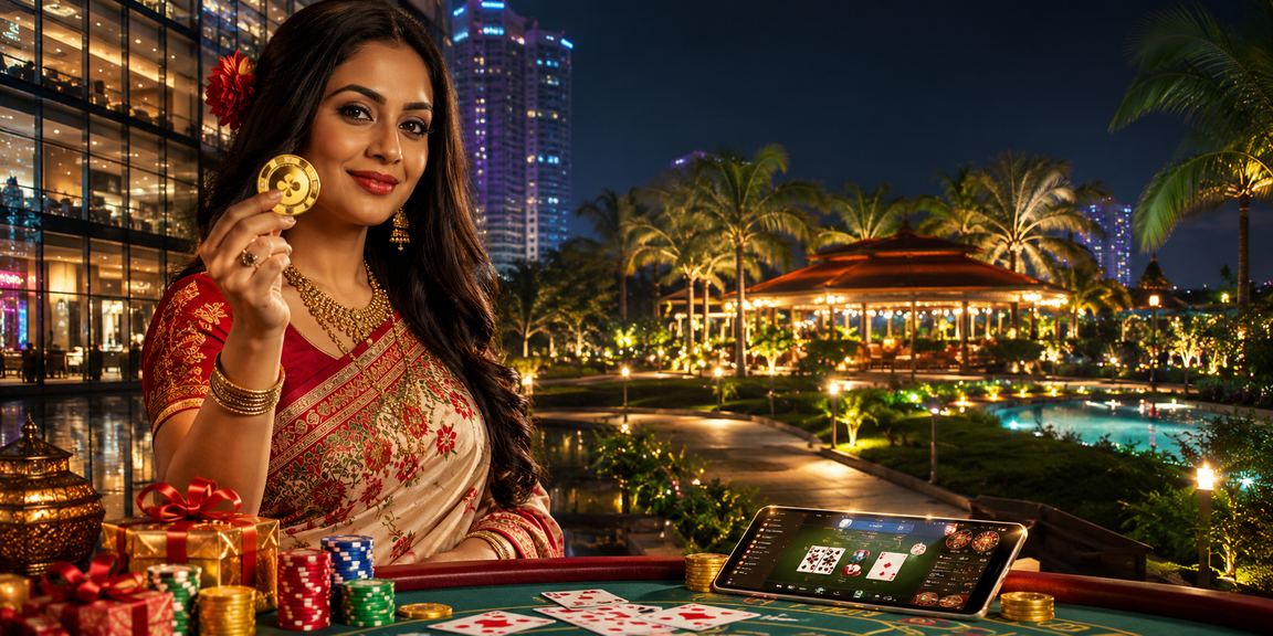A young Bangladeshi woman enjoying online gaming during Pohela Boishakh celebrations in Gazipur