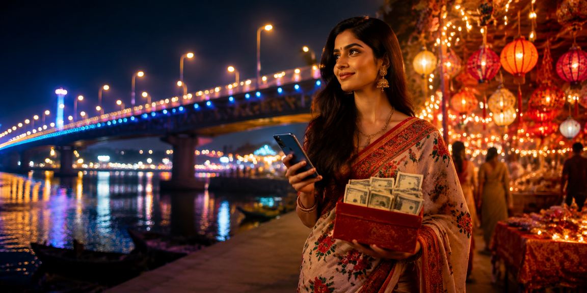 Young Bangladeshi woman enjoying VIP bonuses at the Pohela Boishakh festival in Rajshahi